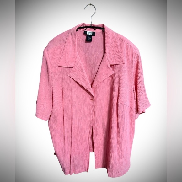 Studio Tops - Studio 1940 Coral Textured Blouse